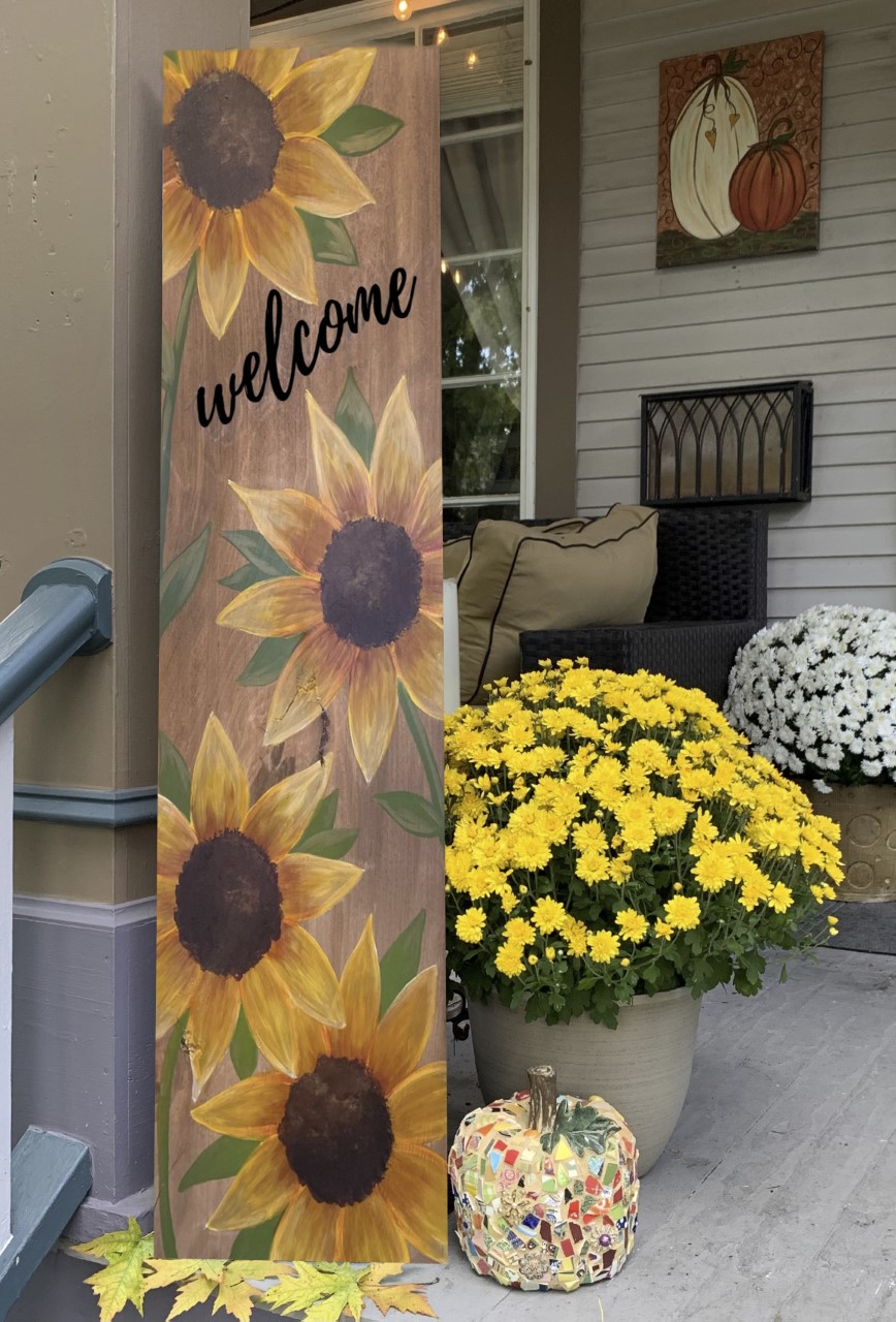 Sunny Sunflower - Wood Board